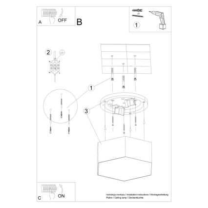 Plafón SUNDE 2xE27/60W/230V 11,5 cm negro