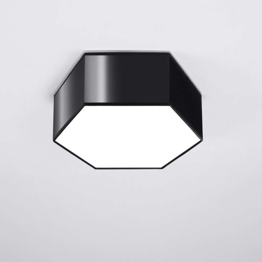 Plafón SUNDE 2xE27/60W/230V 11,5 cm negro