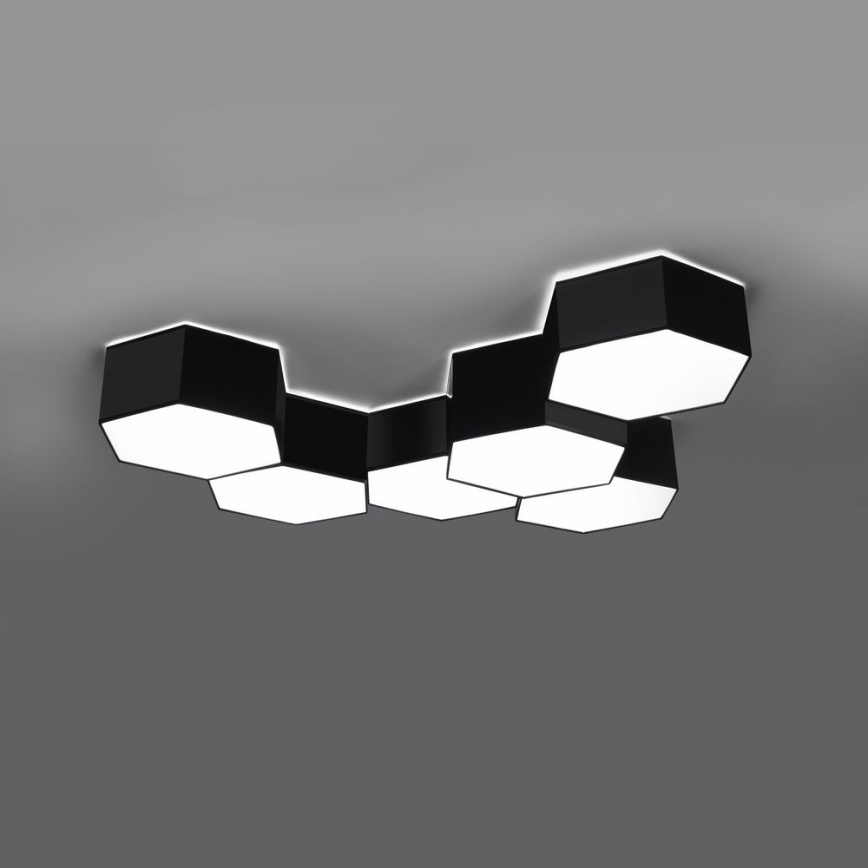 Plafón SUNDE 2xE27/60W/230V 11,5 cm negro