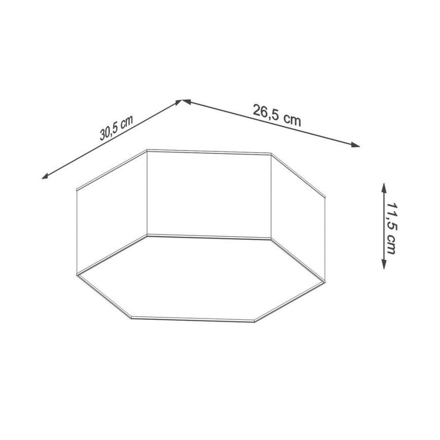 Plafón SUNDE 2xE27/60W/230V 11,5 cm negro