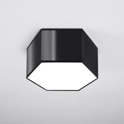 Plafón SUNDE 2xE27/60W/230V 15,5 cm negro