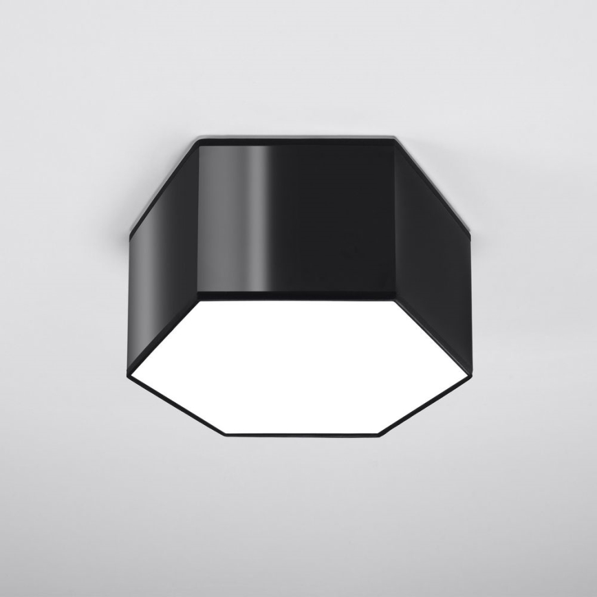 Plafón SUNDE 2xE27/60W/230V 15,5 cm negro