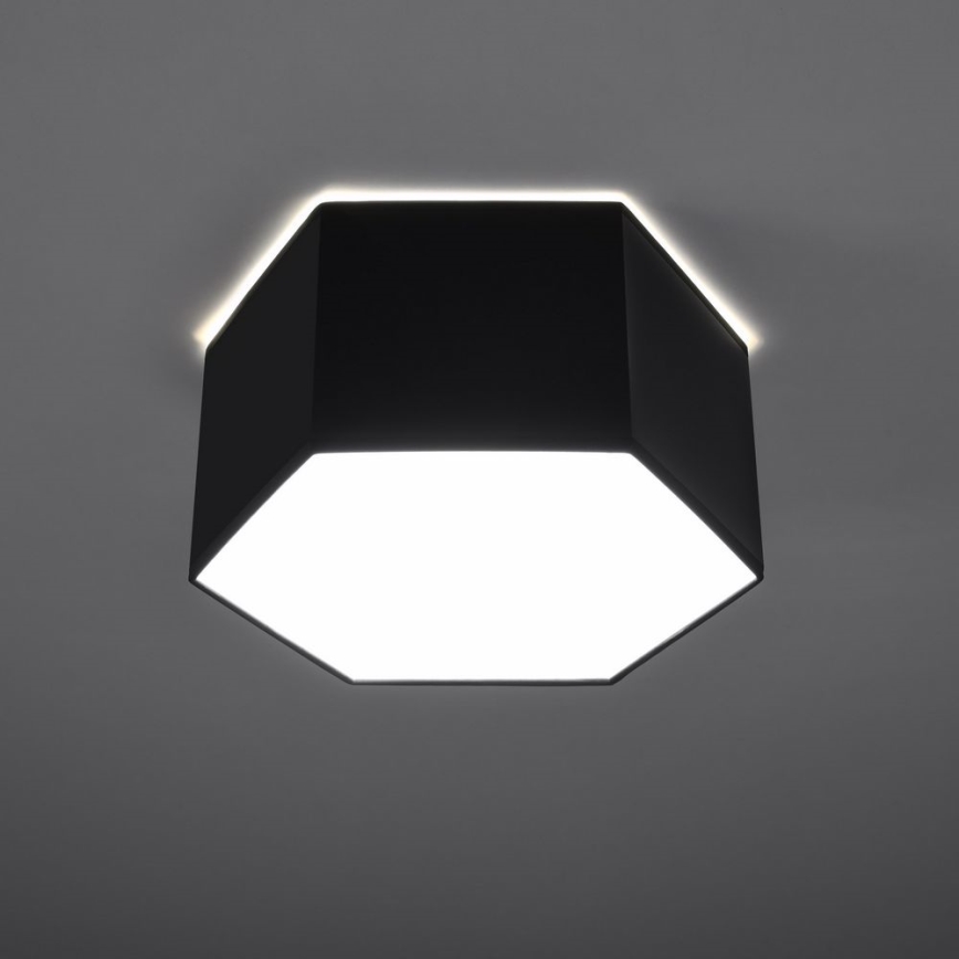 Plafón SUNDE 2xE27/60W/230V 15,5 cm negro