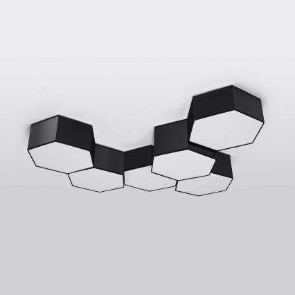 Plafón SUNDE 2xE27/60W/230V 15,5 cm negro