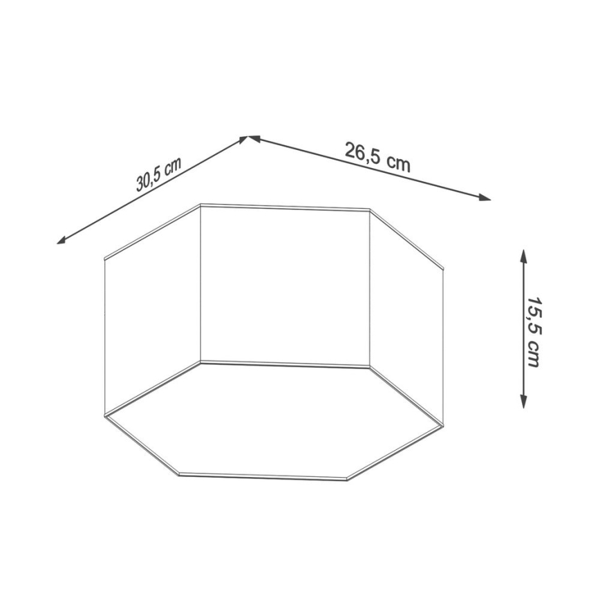 Plafón SUNDE 2xE27/60W/230V 15,5 cm negro