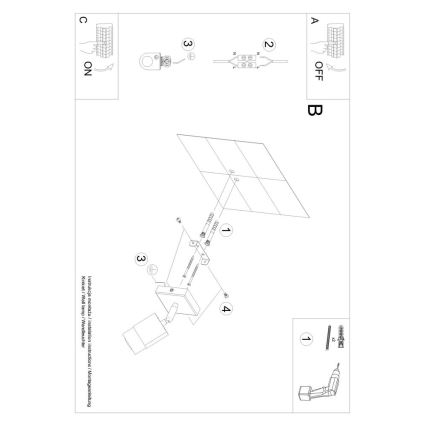 Foco de pared NERO 1xGU10/40W/230V negro/dorado