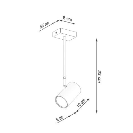 Lámpara colgante NORANO 1xGU10/40W/230V negro