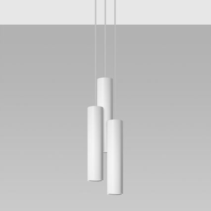 Lámpara colgante LAGOS 3xGU10/10W/230V blanco