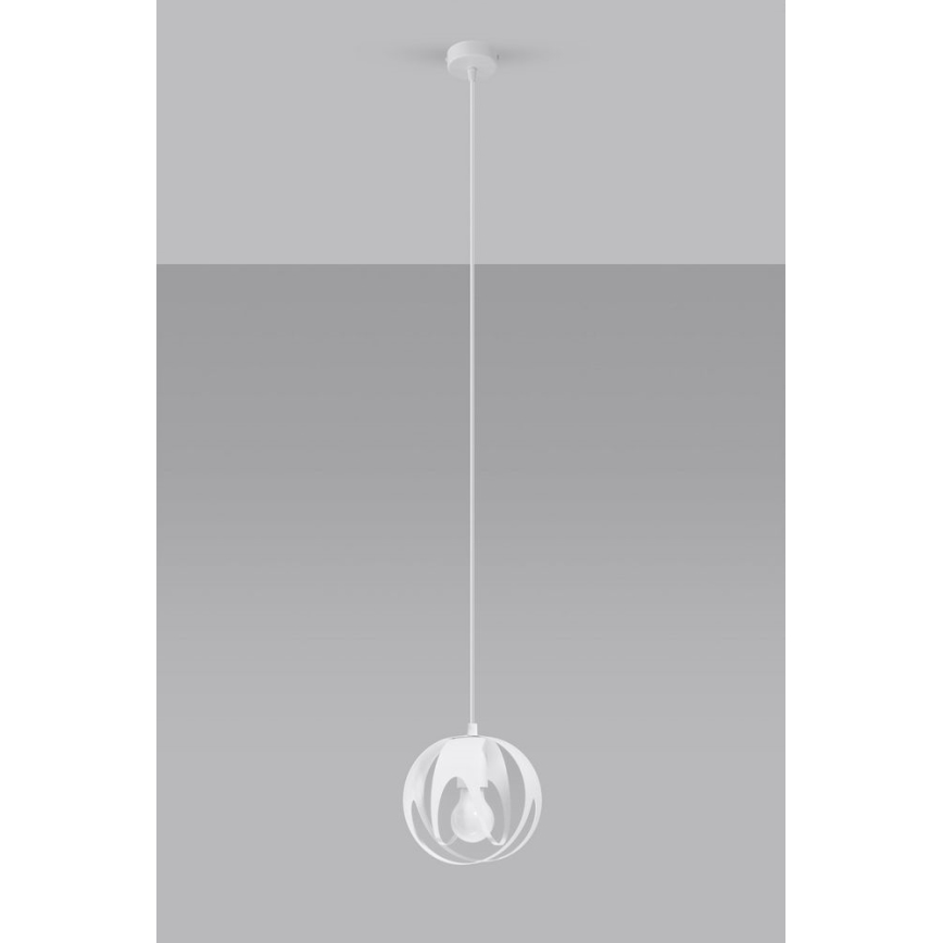 Lámpara colgante TULOS 1xE27/60W/230V blanco