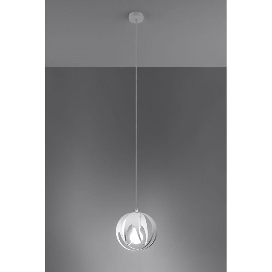 Lámpara colgante TULOS 1xE27/60W/230V blanco