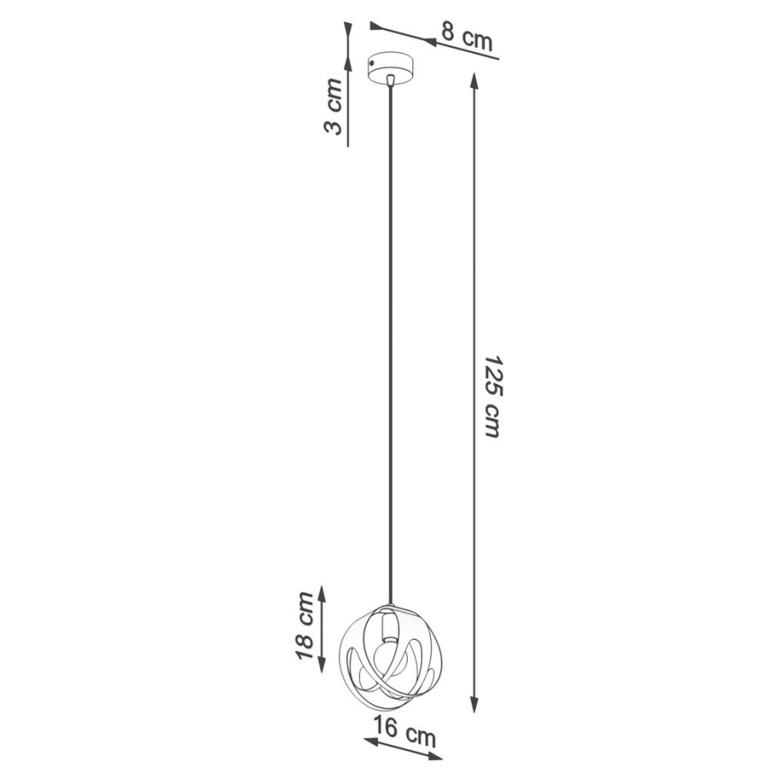 Lámpara colgante TULOS 1xE27/60W/230V blanco