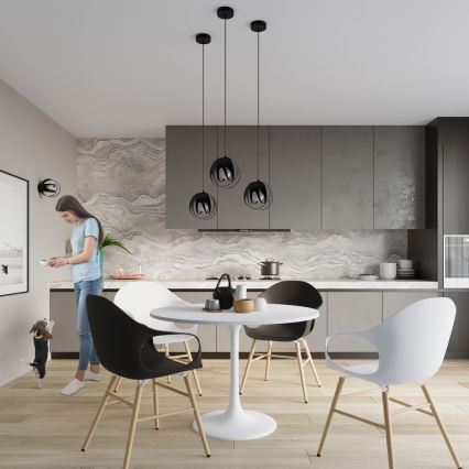 Lámpara colgante TULOS 1xE27/60W/230V negro