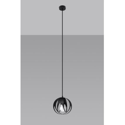 Lámpara colgante TULOS 1xE27/60W/230V negro