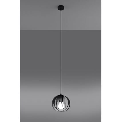 Lámpara colgante TULOS 1xE27/60W/230V negro
