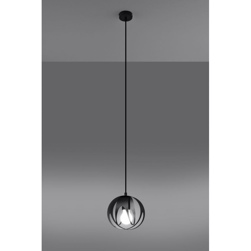 Lámpara colgante TULOS 1xE27/60W/230V negro