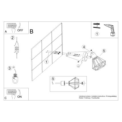 Foco de pared ARTEMIS 1xE14/40W/230V blanco