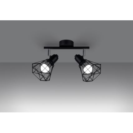 Foco ARTEMIS 2xE14/40W/230V negro