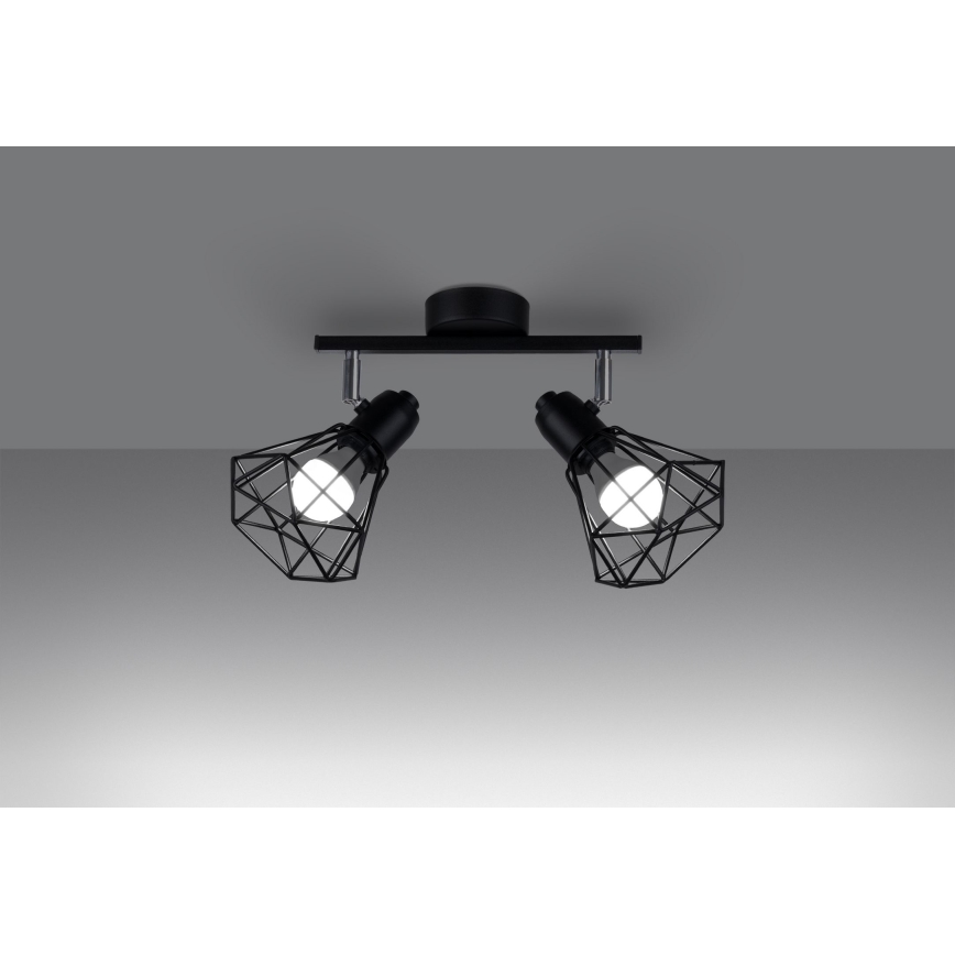 Foco ARTEMIS 2xE14/40W/230V negro