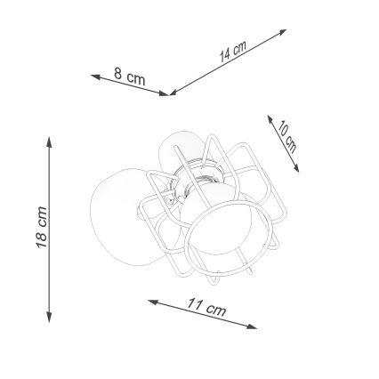 Foco de pared BELUCI 1xE14/40W/230V blanco