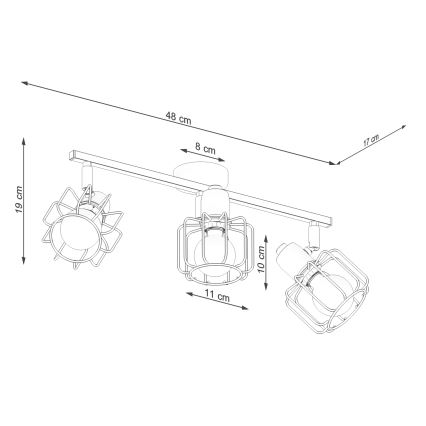 Foco BELUCI 3xE14/40W/230V blanco