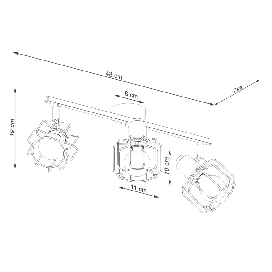 Foco BELUCI 3xE14/40W/230V blanco