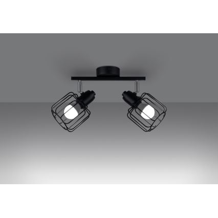 Foco BELUCI 2xE14/40W/230V negro