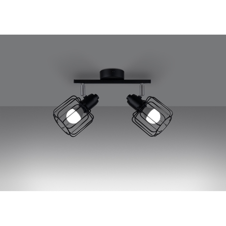 Foco BELUCI 2xE14/40W/230V negro