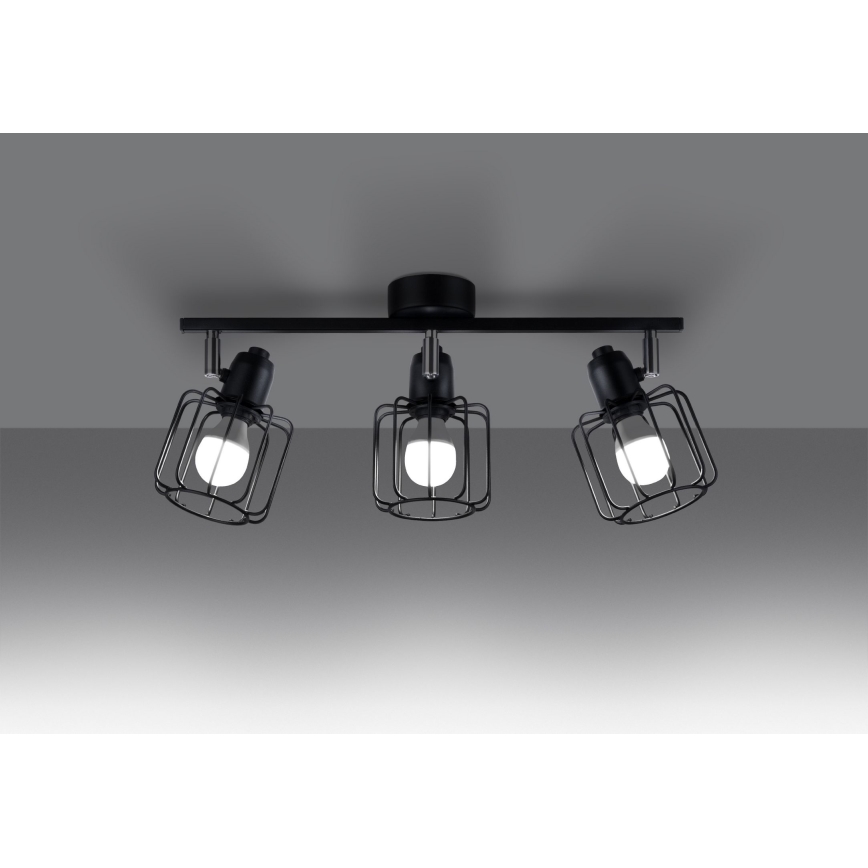 Foco BELUCI 3xE14/40W/230V negro