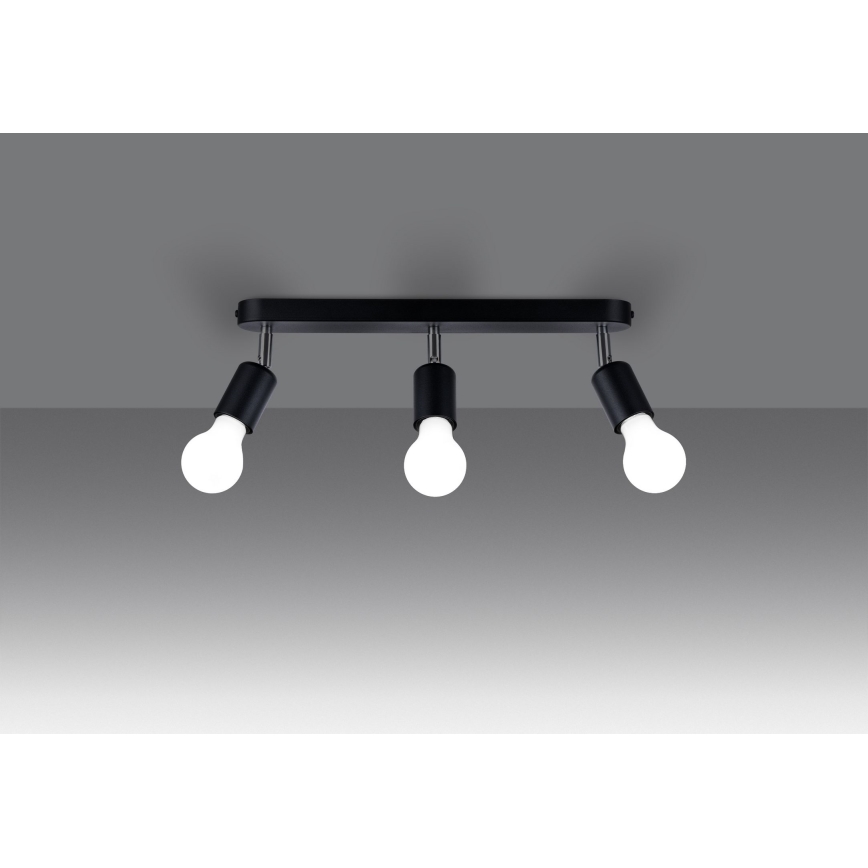 Foco FORNES 3xE27/60W/230V negro