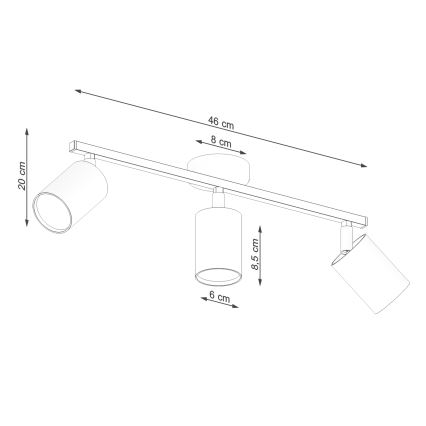 Foco LEMMI 3xGU10/40W/230V blanco