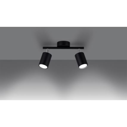 Foco LEMMI 2xGU10/40W/230V negro