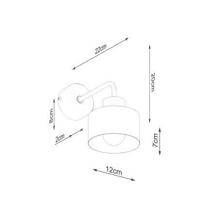 Aplique SAVAR 1xE27/60W/230V negro