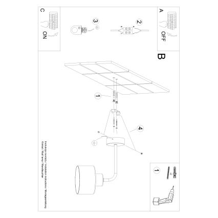 Aplique SAVAR 1xE27/60W/230V negro