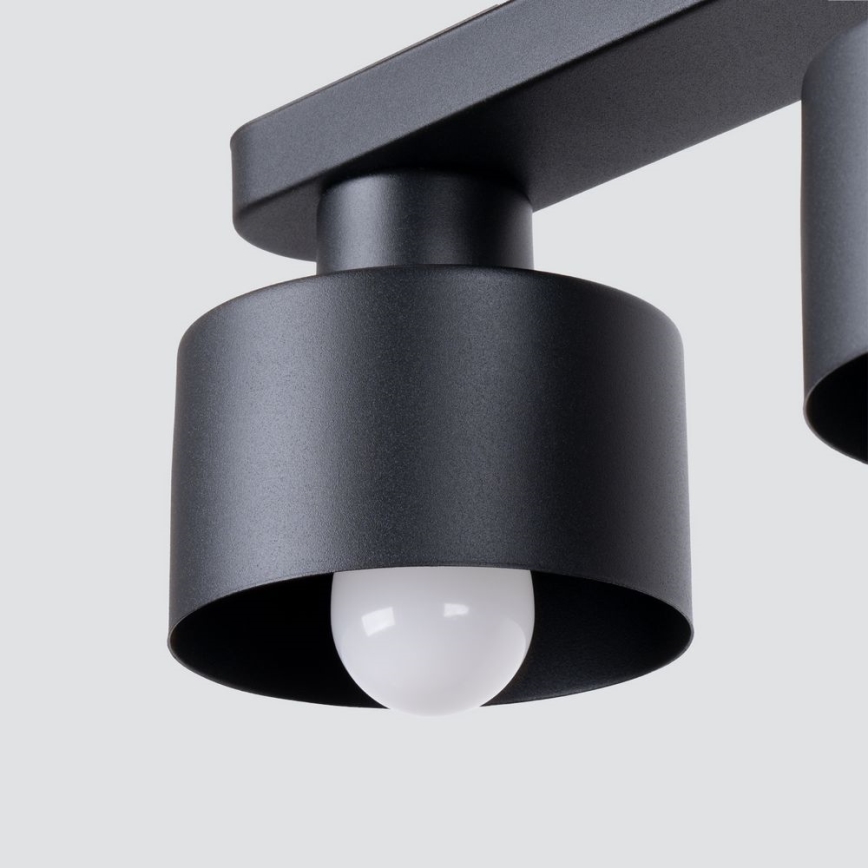 Plafón SAVAR 2xE27/60W/230V negro
