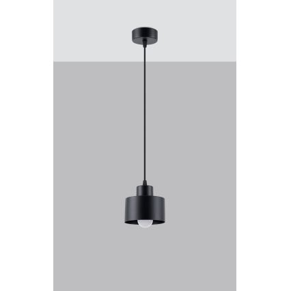 Lámpara colgante SAVAR 1xE27/60W/230V negro