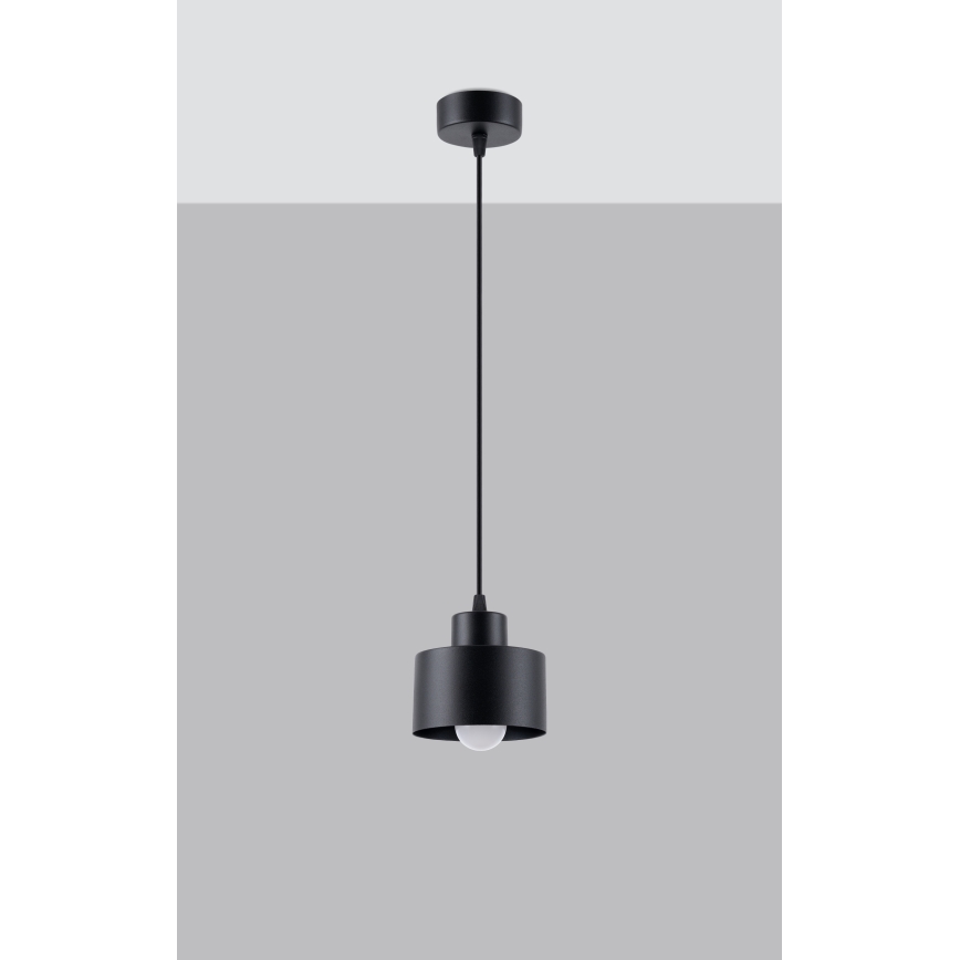Lámpara colgante SAVAR 1xE27/60W/230V negro