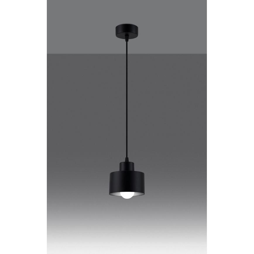 Lámpara colgante SAVAR 1xE27/60W/230V negro