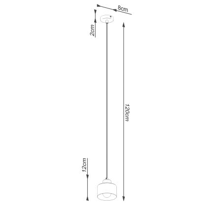 Lámpara colgante SAVAR 1xE27/60W/230V negro