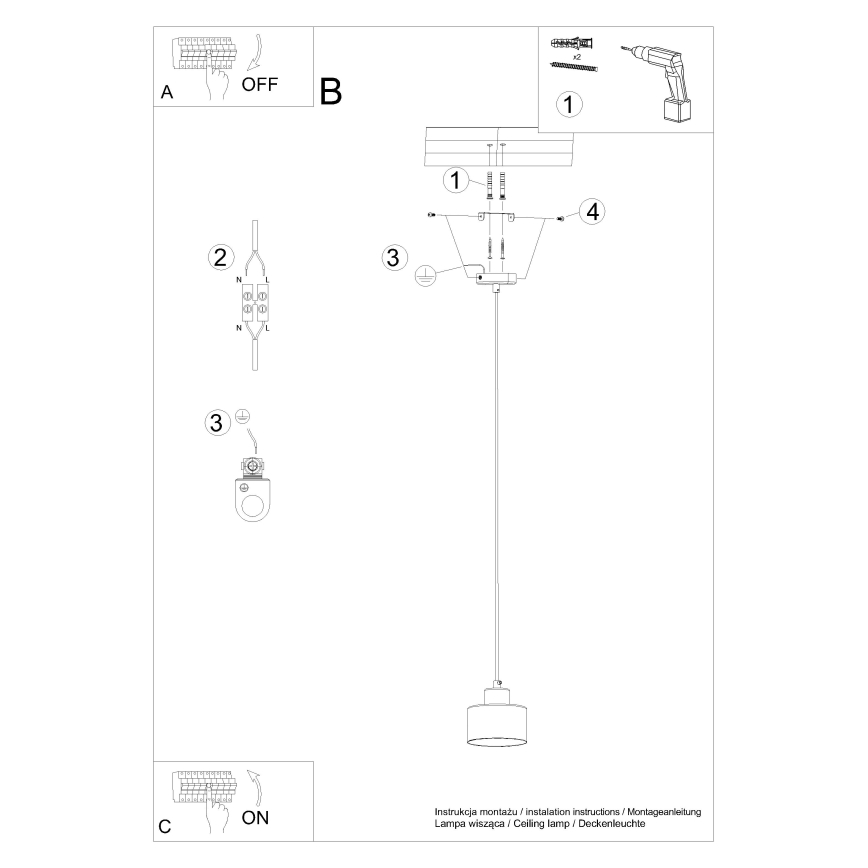 Lámpara colgante SAVAR 1xE27/60W/230V negro