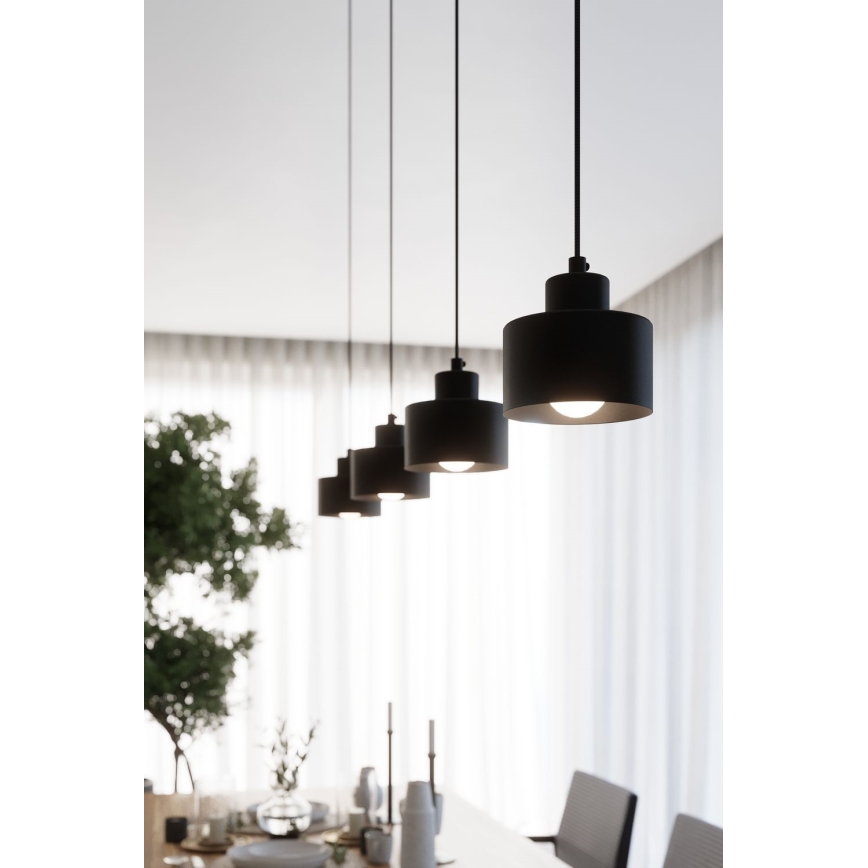 Lámpara colgante SAVAR 3xE27/60W/230V negro