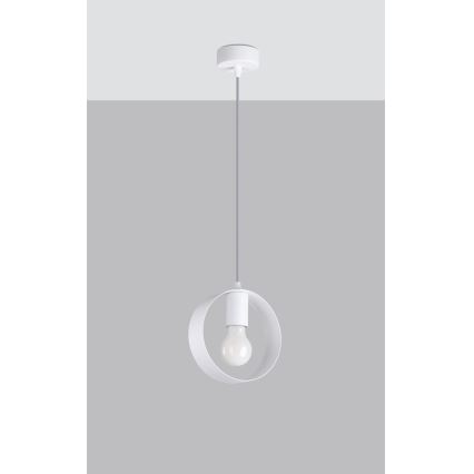 Lámpara colgante TITRAN 1xE27/60W/230V blanco
