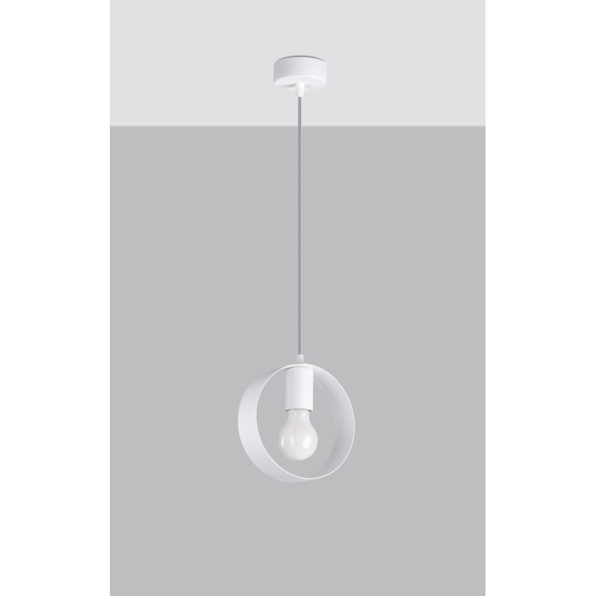 Lámpara colgante TITRAN 1xE27/60W/230V blanco