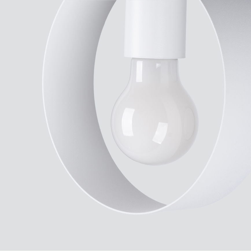 Lámpara colgante TITRAN 1xE27/60W/230V blanco