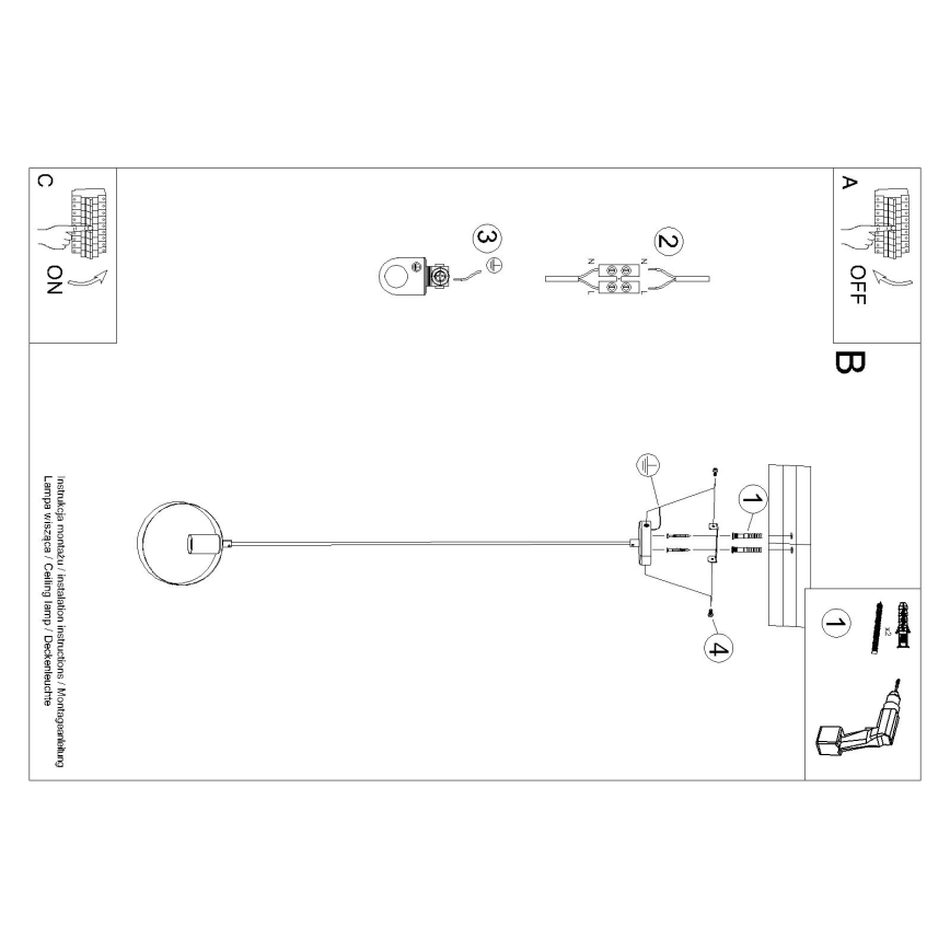 Lámpara colgante TITRAN 1xE27/60W/230V blanco