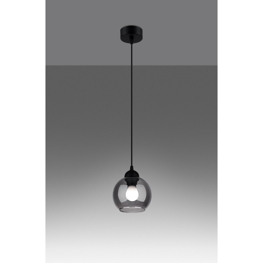 Lámpara colgante ALINO 1xE27/60W/230V negro