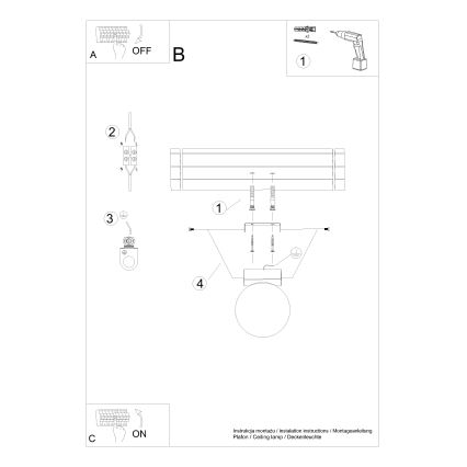 Plafón YOLI 1xG9/12W/230V blanco