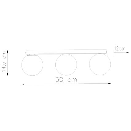 Plafón YOLI 3xG9/12W/230V blanco