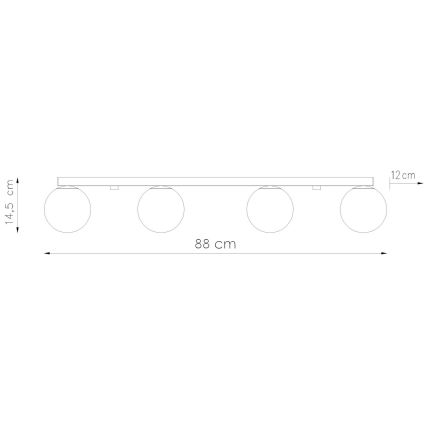 Plafón YOLI 4xG9/12W/230V blanco