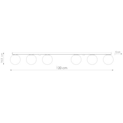Plafón YOLI 6xG9/12W/230V blanco