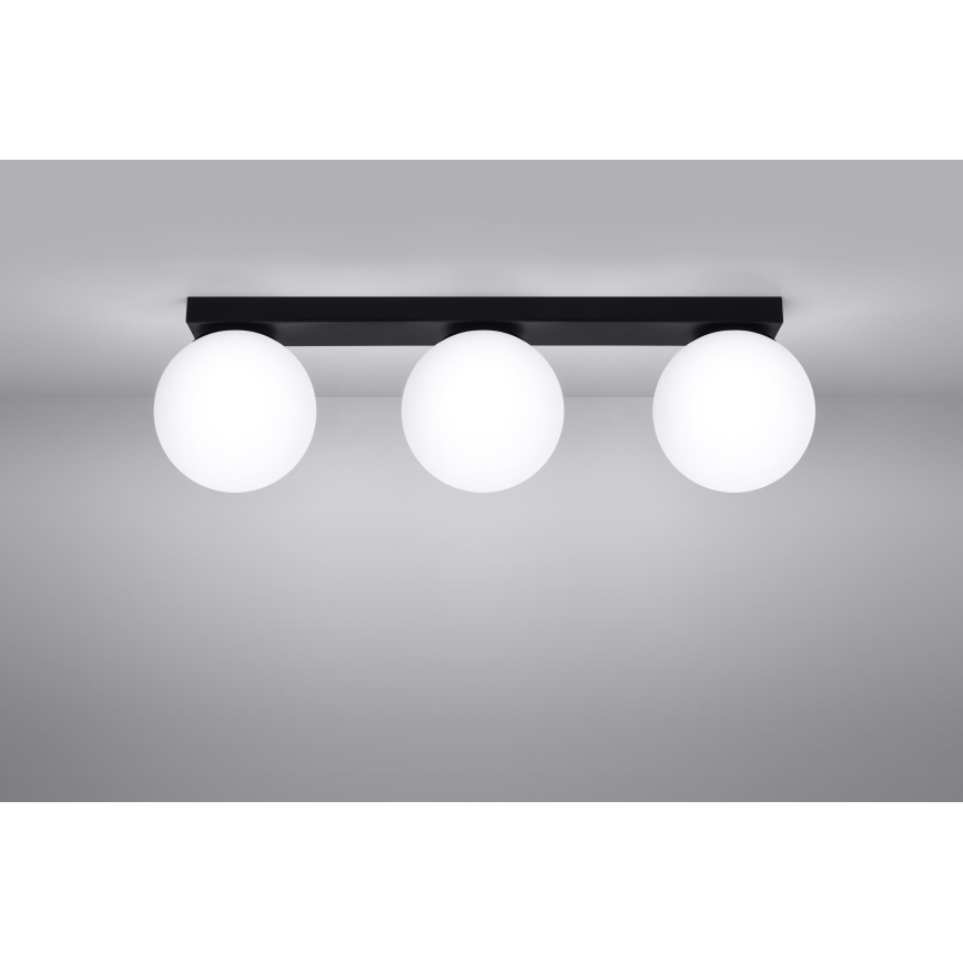 Plafón YOLI 3xG9/12W/230V negro